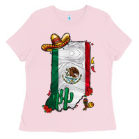 Bubblegum Pink mexican indiana Ladies Tee - CowhideDigitalArt