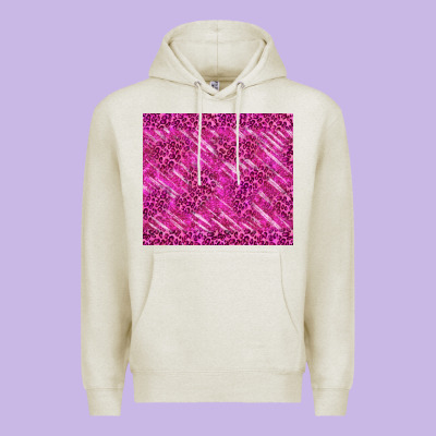 Pink Glitter With Leopard Pattern Premium Hoodie Designed By Tumblerdesignbyshophia