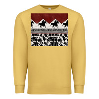 Antique Gold cowgirl with cowhide Premium Sweatshirt - TumblerDesignByShophia
