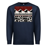 Navy cowgirl with cowhide Premium Sweatshirt - TumblerDesignByShophia