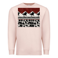 Pale Pink cowgirl with cowhide Premium Sweatshirt - TumblerDesignByShophia