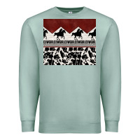 Seafoam cowgirl with cowhide Premium Sweatshirt - TumblerDesignByShophia