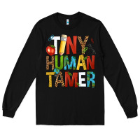 Black tiny human tamer Long Sleeve Tee - NancyCooperArtShop