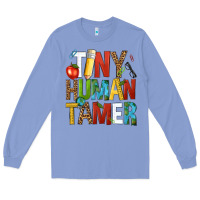 Colony Blue tiny human tamer Long Sleeve Tee - NancyCooperArtShop