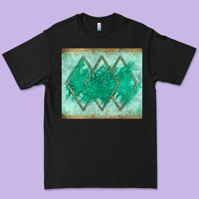 Green Glitter Premium Tee Designed By Jahusdesignshop