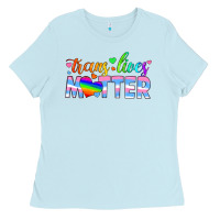 Baby Blue trans lives matter Ladies Tee - HRA Design Shop