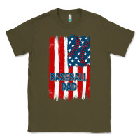 Army Green baseball dad american flag Classic Tee - JahusDesignShop