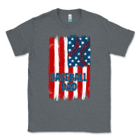 Charcoal Heather baseball dad american flag Classic Tee - JahusDesignShop