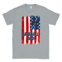 Heather Grey baseball dad american flag Classic Tee - JahusDesignShop