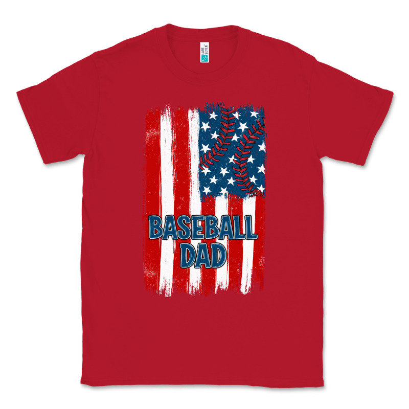 Baseball Dad American Flag Classic Tee by JahusDesignShop | Teevron
