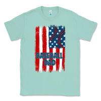 Seafoam baseball dad american flag Classic Tee - JahusDesignShop