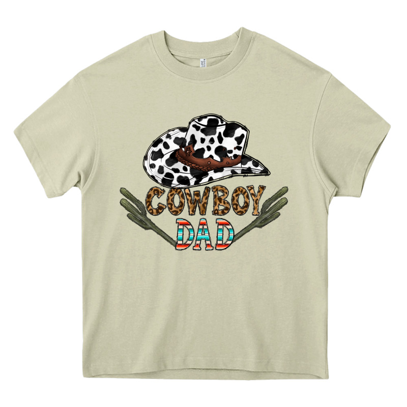 Cowboy Dad Heavy Core Tee by CowhideDigitalArt | Teevron