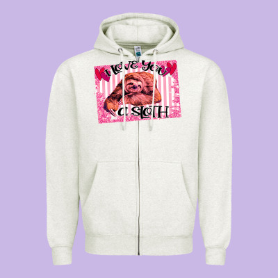 Valentine Sloth Zipper Hoodie Designed By Bettercallsaul