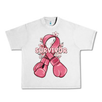 Lunar Rock survivor breast cancer with boxing gloves Urban Heavy Tee - MaliasSmallBusiness