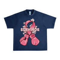 Navy survivor breast cancer with boxing gloves Urban Heavy Tee - MaliasSmallBusiness