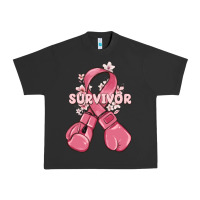 Pigment Black survivor breast cancer with boxing gloves Urban Heavy Tee - MaliasSmallBusiness