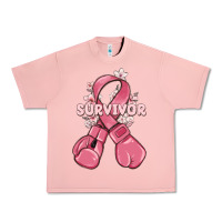 Salmon survivor breast cancer with boxing gloves Urban Heavy Tee - MaliasSmallBusiness