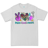 Dove Grey peace love nail art Premium Tee - AdoDesignShop