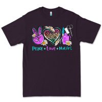 Plum peace love nail art Premium Tee - AdoDesignShop