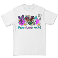 White peace love nail art Premium Tee - AdoDesignShop