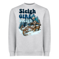 Heather Grey sleigh girl sleigh skeleton Heavyweight Sweatshirt - NancyCooperArtShop