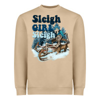 Mushroom sleigh girl sleigh skeleton Heavyweight Sweatshirt - NancyCooperArtShop