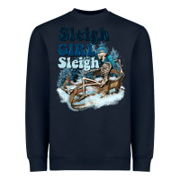 Navy sleigh girl sleigh skeleton Heavyweight Sweatshirt - NancyCooperArtShop