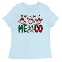 Baby Blue mexico gnome Ladies Tee - CowhideDigitalArt