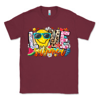 Burgundy Love Summer Classic Tee - CowhideDigitalArt