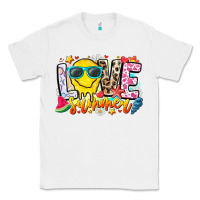 White Love Summer Classic Tee - CowhideDigitalArt