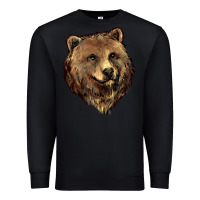 Black Grizzly Bear Head Premium Sweatshirt - HowdyJamesFarm