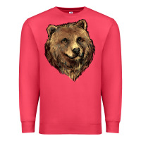 Cardinal Grizzly Bear Head Premium Sweatshirt - HowdyJamesFarm