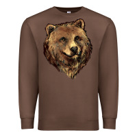 Chestnut Grizzly Bear Head Premium Sweatshirt - HowdyJamesFarm