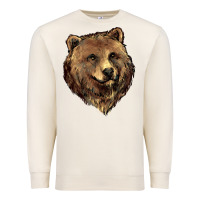 Sandshell Grizzly Bear Head Premium Sweatshirt - HowdyJamesFarm
