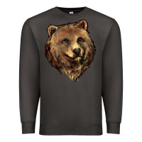 Smoke Grizzly Bear Head Premium Sweatshirt - HowdyJamesFarm