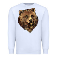 White Grizzly Bear Head Premium Sweatshirt - HowdyJamesFarm
