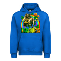 Cobalt luckysaurus St. Patricks Day Urban Hoodie - FaDigitalArtStudio