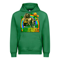 Emerald luckysaurus St. Patricks Day Urban Hoodie - FaDigitalArtStudio