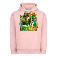 Pigment Salmon luckysaurus St. Patricks Day Urban Hoodie - FaDigitalArtStudio