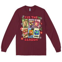 Burgundy this the season tamales pan dulce Long Sleeve Tee - MaliasSmallBusiness