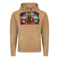 Vintage Camel lady of guadalupe serape and roses Vintage Hoodie - Jasminsmagicworld