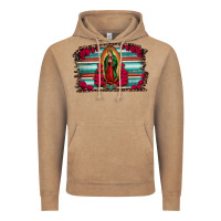 Vintage Coffee lady of guadalupe serape and roses Vintage Hoodie - Jasminsmagicworld