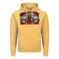 Vintage Mustard lady of guadalupe serape and roses Vintage Hoodie - Jasminsmagicworld