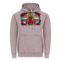 Vintage Zinc lady of guadalupe serape and roses Vintage Hoodie - Jasminsmagicworld