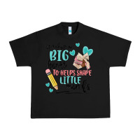 Black it takes a big hearts to helps shape little minds Urban Heavy Tee - MaliasSmallBusiness