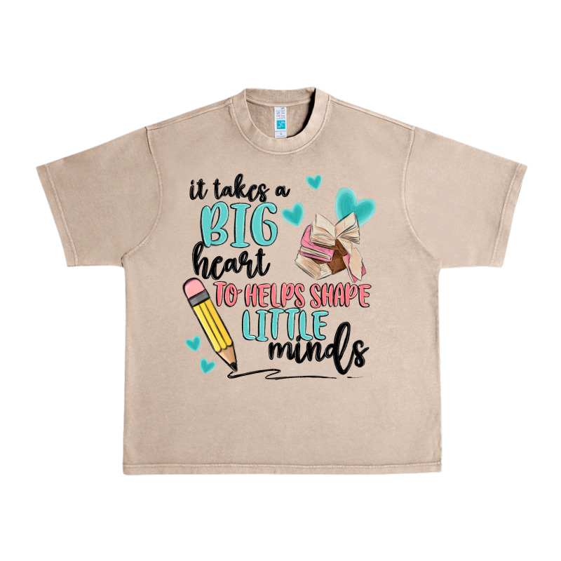 It Takes A Big Hearts To Helps Shape Little Minds Urban Heavy Tee by MaliasSmallBusiness | Teevron