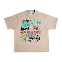 French Oak it takes a big hearts to helps shape little minds Urban Heavy Tee - MaliasSmallBusiness