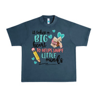 Midnight Navy it takes a big hearts to helps shape little minds Urban Heavy Tee - MaliasSmallBusiness
