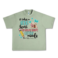 Oil Green it takes a big hearts to helps shape little minds Urban Heavy Tee - MaliasSmallBusiness