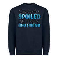 Navy somebodys spoiled blue collar girlfriend Heavyweight Sweatshirt - MaliasSmallBusiness